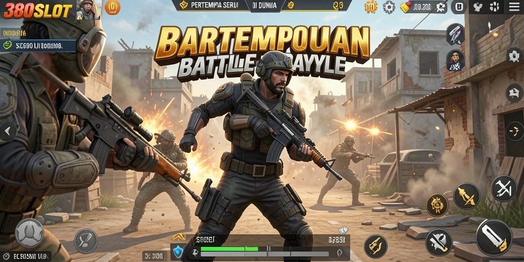 Screenshot utama 380SLOT dengan gameplay Battle Royale yang mendebarkan.