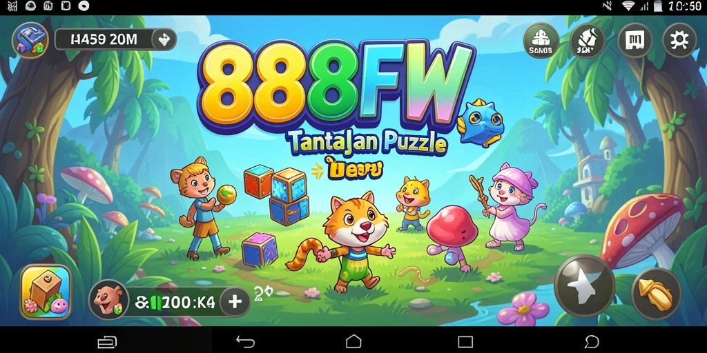 Screenshot gameplay yang menampilkan tantangan puzzle menarik di 888FW.