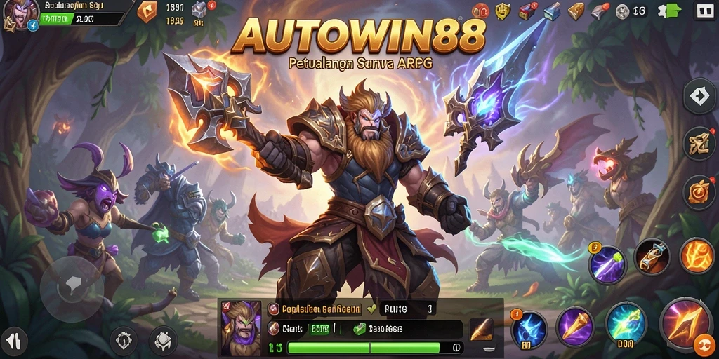 Tampilan karakter utama dalam pertempuran epic ARPG.