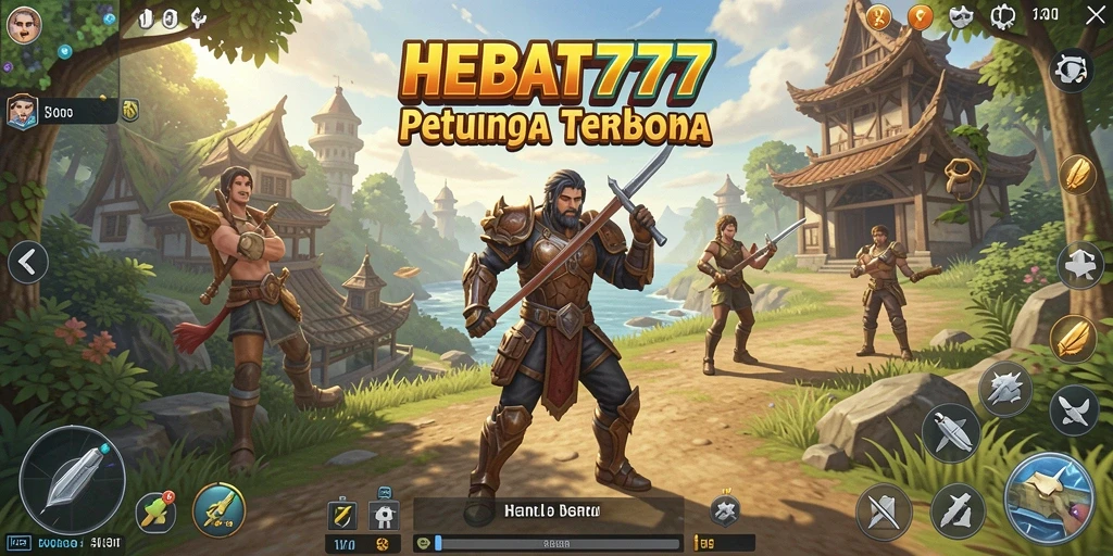 Screenshot menampilkan aksi seru dalam gameplay Open World HEBAT777.