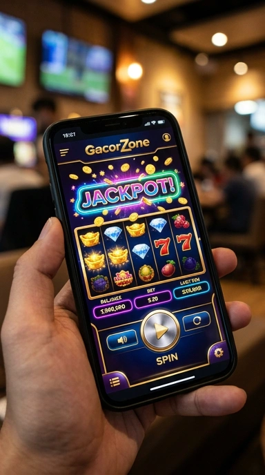 Tampilan aplikasi gacorzone yang bersih dan modern.